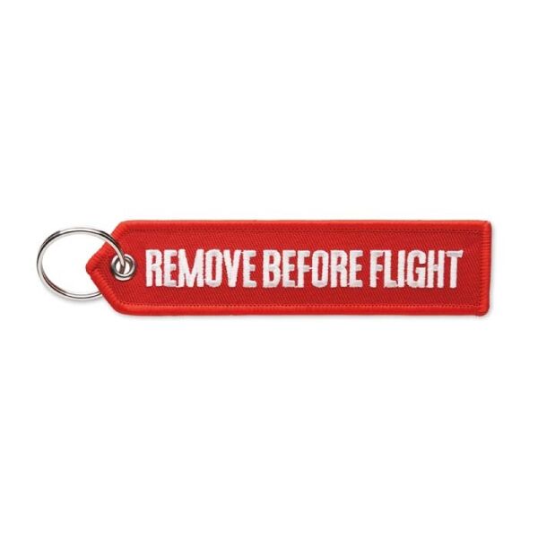 Geborduurde Keytag met driehoekig uiteinde