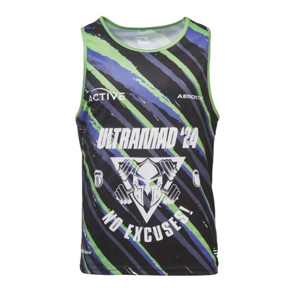 Mesh polyester tanktop met logo