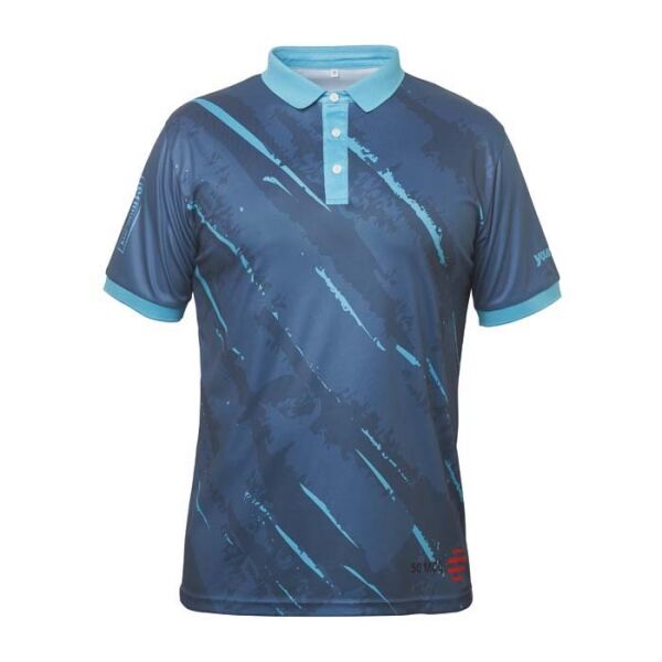 Polo met gekleurde kraag en logo