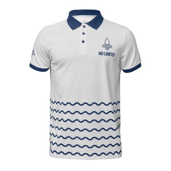 Polo van katoen & elastaan met logo